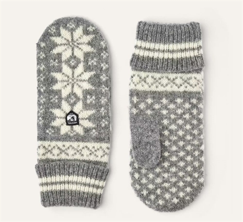 HESTRA ISVIK MITT GREY/OFF WHITE
